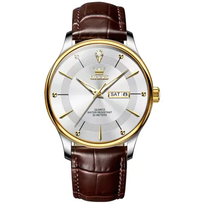 OLEVS 9908 Men's Watches Simplicity Dual Calendar Waterproof Men's Wristwatch Top Brand Luxury Original Quartz Watch for Men New